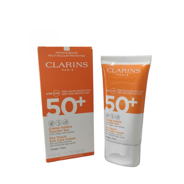 کرم ضد آفتاب کلارنس مدل +Clarins Dry Touch UVA/UVB Spf50