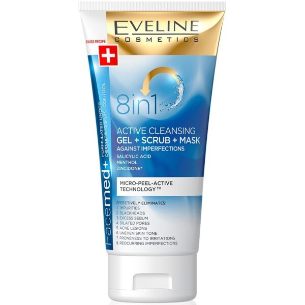 Eveline Cosmetics 8in1 Active Cleansing Gel + Scrub + Mask