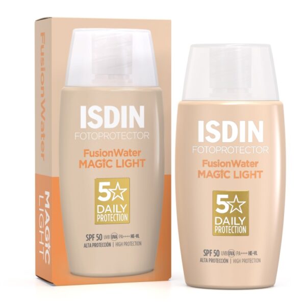 Isdin FusionWater magic ضد آفتاب رنگی light 50ml