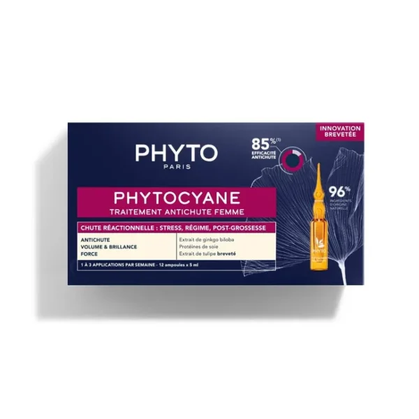 Phyto phytocyane traitement antichute femme سرم مو