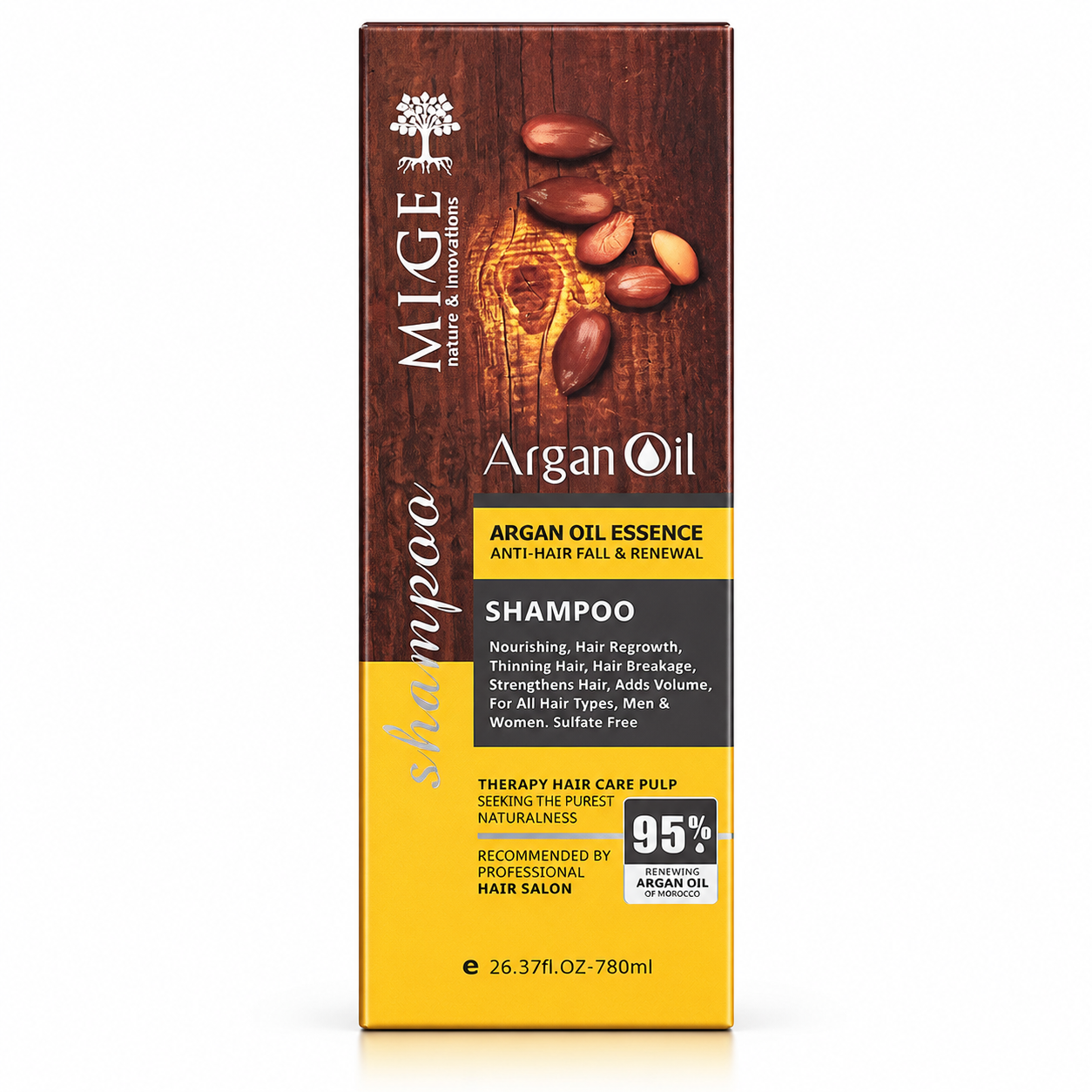 6C96B259-07F5-47B4-80A4-E8D9A23411AC Mige Argan Oil شامپو 780ml - Image 1